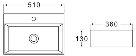 Накладная раковина (50,5х35) BelBagno BB1340