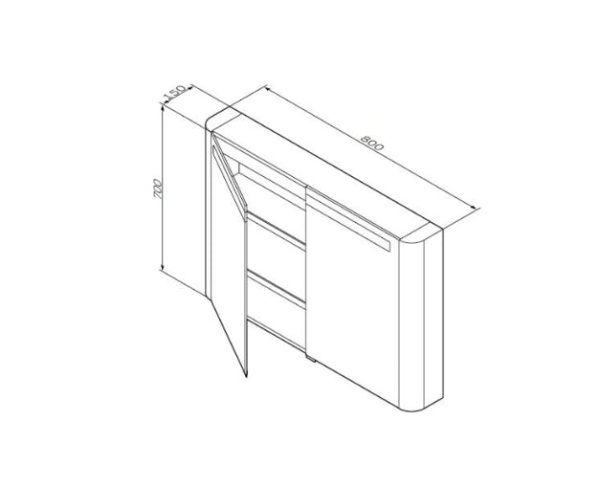 Шкаф-зеркало AM.PM Bliss D M55MCX0801WG