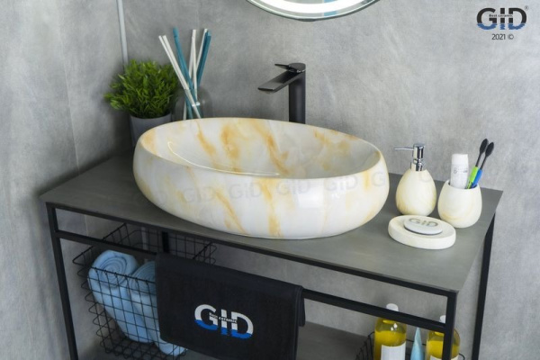 Раковина накладная (60х41) Gid Mnc166