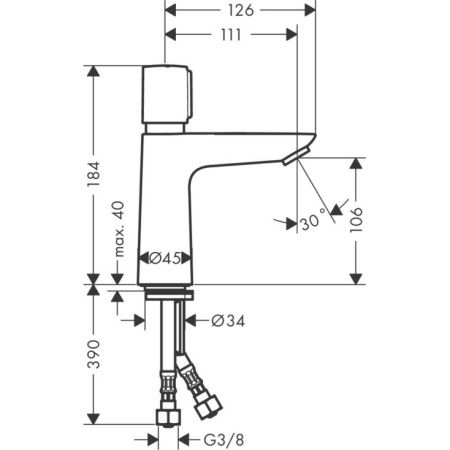 Смеситель для раковины Hansgrohe Talis E 71718000, хром