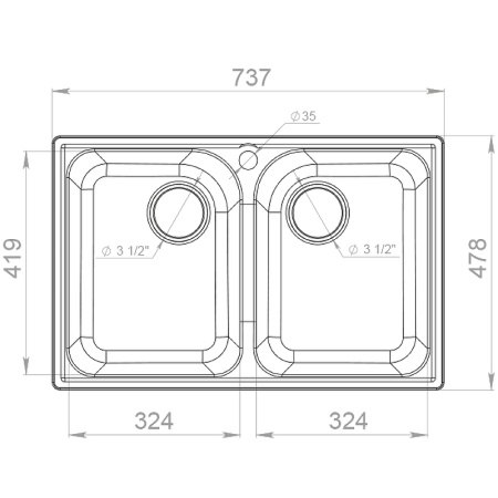 Кухонная мойка GranFest Quartz 15, 15 белый