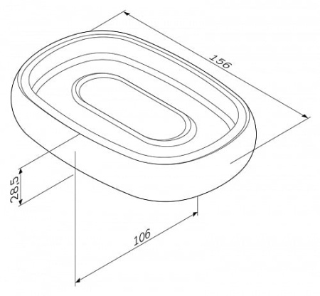 Стеклянная мыльница Am.Pm Sensation A3031200