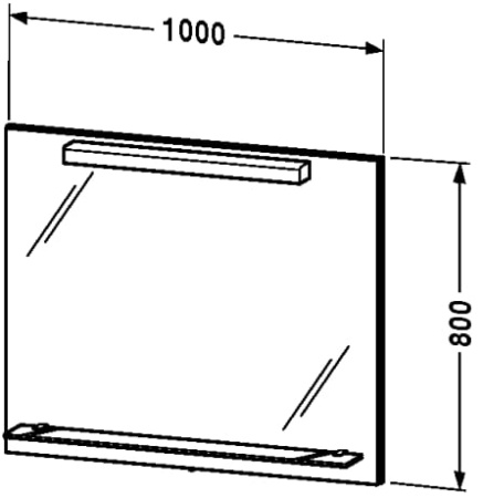 Зеркало с подсветкой Duravit XL721302222