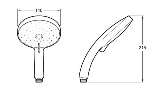 Душевая лейка Jacob Delafon Citrus E12978-CP
