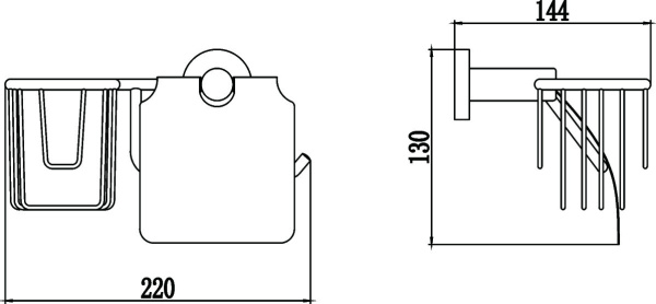 Держатель для туалетной бумаги и освежителя Savol 87 S-R08751