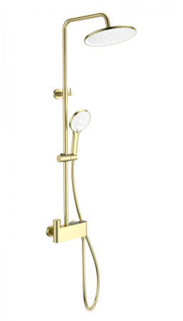 Душевая система с термостатом WONZON & WOGHAND MUSE Corno, брашированное золото WW-B3110-BG