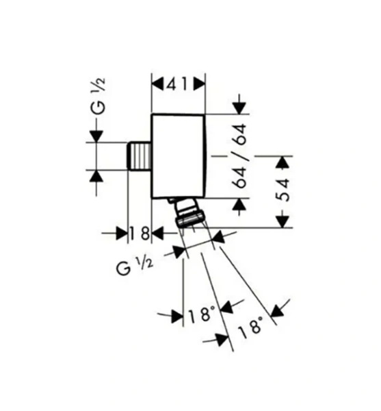 Шланговое подсоединение Hansgrohe Fixfit 27414000