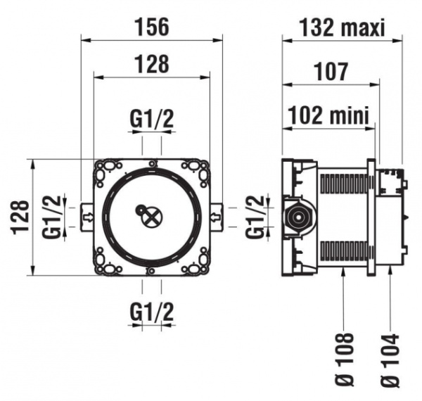 Скрытый инсталяционный блок Laufen Simibox 3.7898.0.000.101.1
