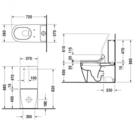 Унитаз напольный Duravit 2129090000