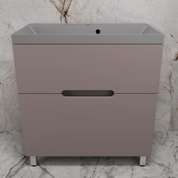 Тумба напольная без раковины 80 см Style Line Матис ЛС-00002439 тауп матовый