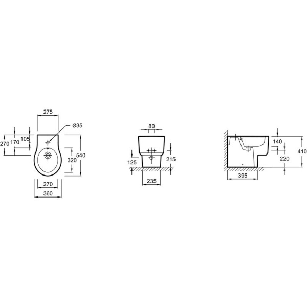 Биде напольное Jacob Delafon Formilia Viragio E4775-00