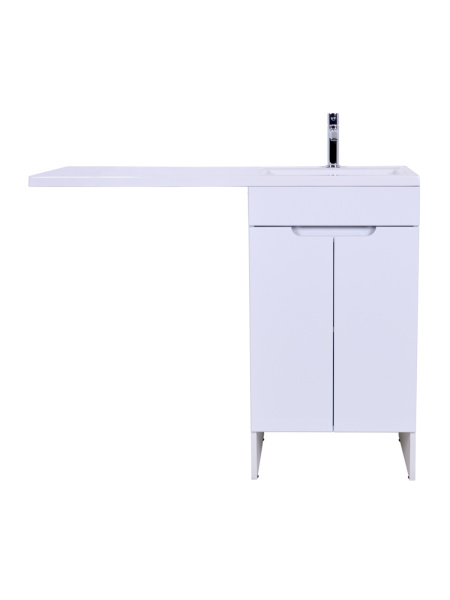 Тумба напольная с правой раковиной под стиральную машину Orange Kandy OPKD-120TUW+RAR белый