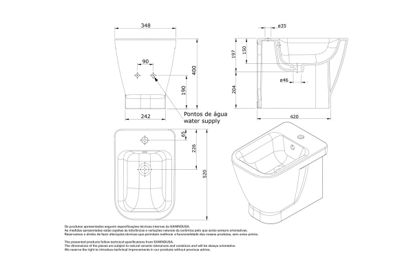Напольное биде Sanindusa Look 134410004