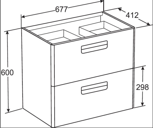 Тумба под раковину Roca The Gap 70 белый матовый ZRU9302733