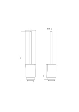Туалетный ершик в комплекте WONZON & WOGHAND STILL, хром WW-6629