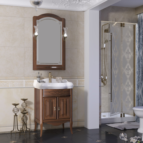 Зеркало Opadiris Лоренцо 60 00-00007044  светлый орех, с выключателем, без светильника