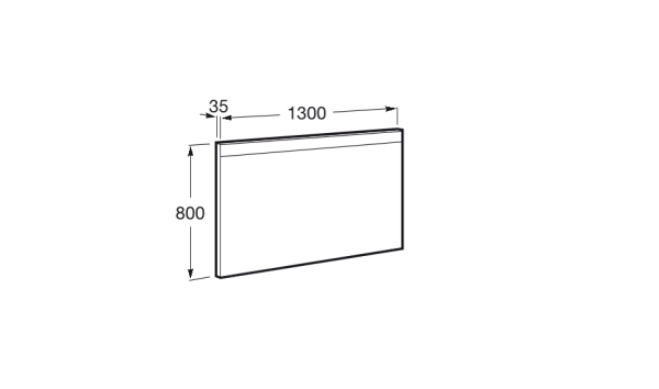 Зеркало (130х80) Roca Prisma Comfort LED, ANTI-STEAM 812277000