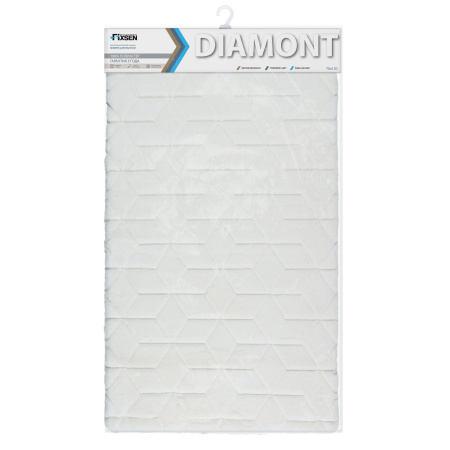 Коврик для ванной 1-ый Fixsen DIAMONT, белый FX-9050W