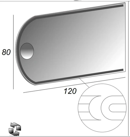 Зеркало (120х80) Cezares 45030