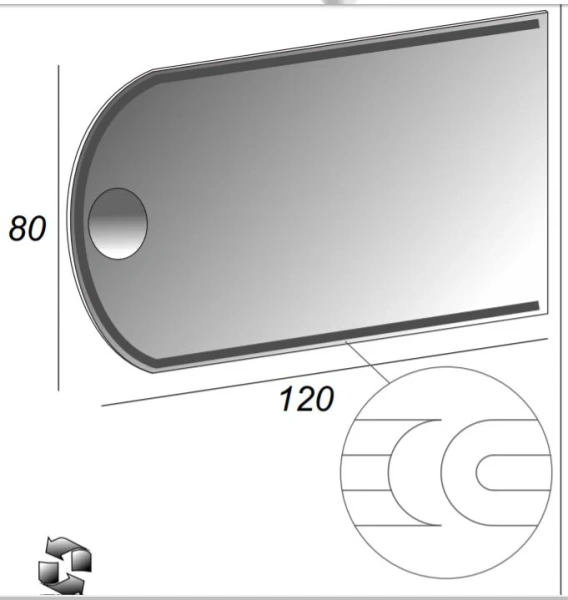 Зеркало (120х80) Cezares 45030
