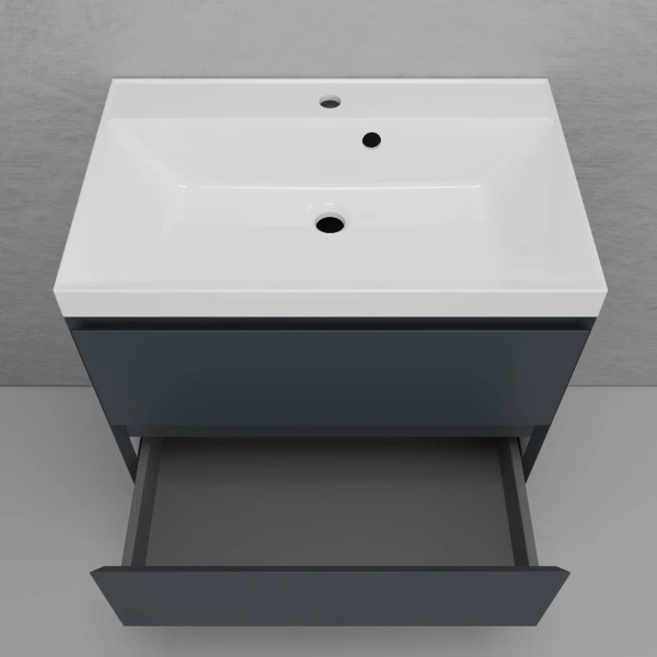 Тумба подвесная без раковины 70 см Style Line Манхэттен ЛС-00002363 графит матовый