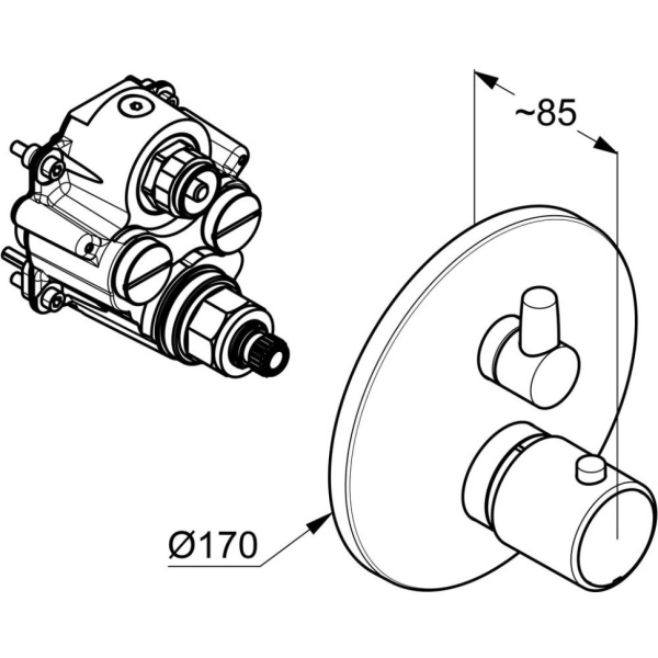 Термостат для душа Kludi Zenta SL 388353945