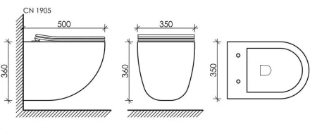 Комплект унитаза с инсталляцией Ceramicanova Balance/Mono CN1905_121002CH
