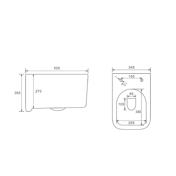 Унитаз подвесной Vincea Ultra VT1-32MB безободковый