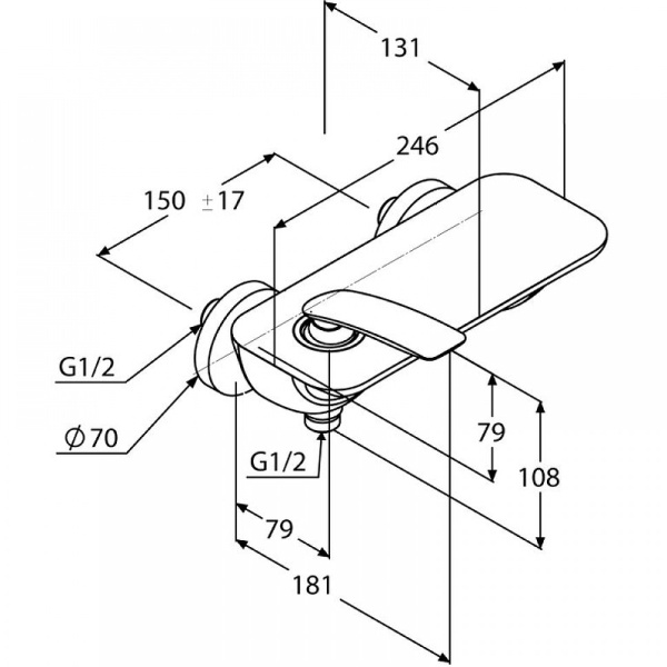 Смеситель для душа Kludi Balance 527100575