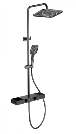 Душевая система WONZON & WOGHAND Shelf, темный графит WW-B3552-BGG