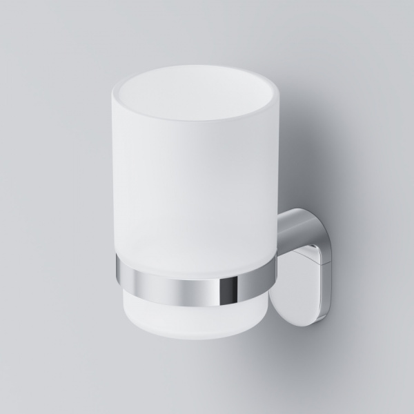 Стеклянный стакан с настенным держателем Am.Pm X-Joy A8434300