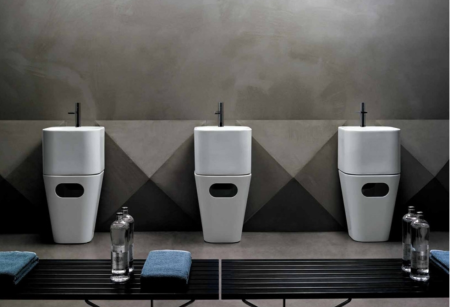 Раковина подвесная с бельевой корзиной(44х43) Azzurra Tandem TALP04443T0M/(ULI200/1 bi)*1