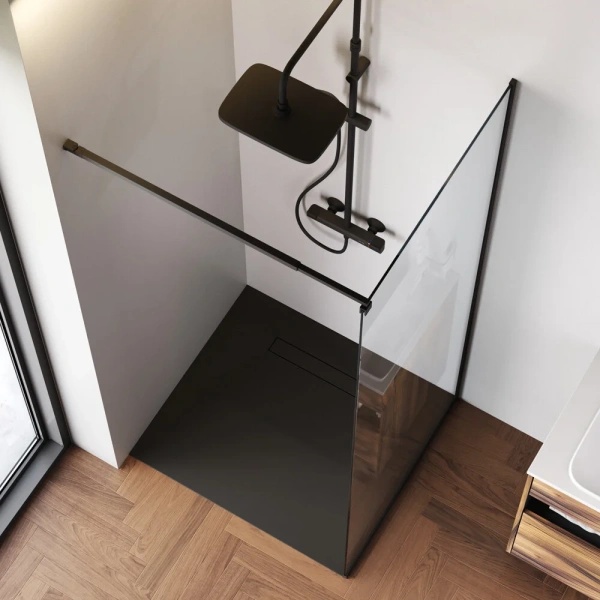 Душевая перегородка 80 см Am.Pm X-Joy W84WI-80-F1-BTE черный