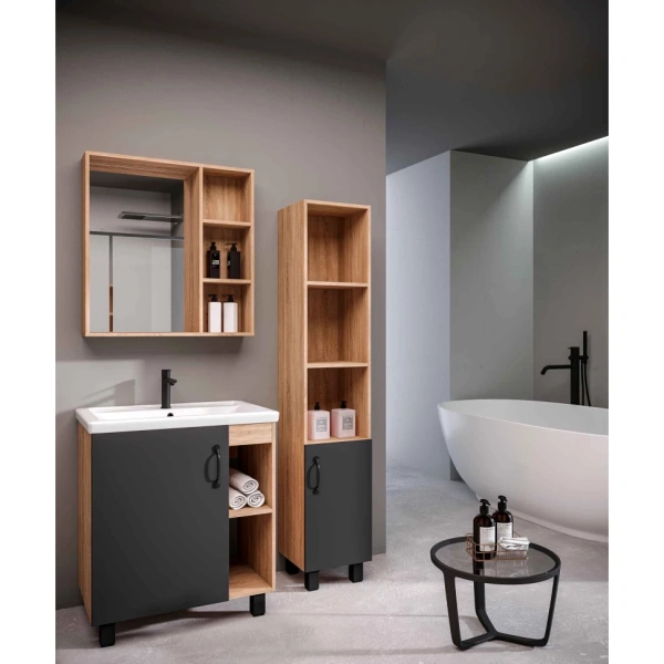 Зеркало (72х77) Grossman Флай 207001  универсальное дуб сонома