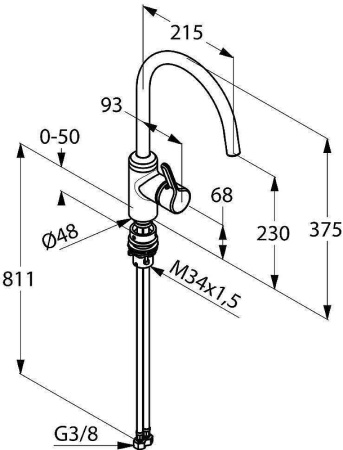 Смеситель для кухни Kludi Bingo Star 428570578