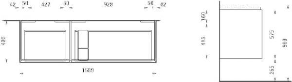 Тумба для раковины Laufen Palomba 4.0742.4.180.222.1