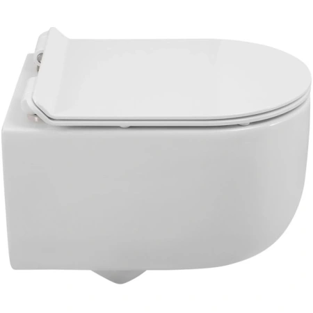 Унитаз подвесной BelBagno Soft BB084CH-TOR/SC безободковый, торнадо, с сиденьем микролифт