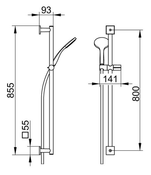 Душевой гарнитур Keuco IXMO 59587010922