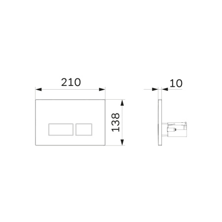 Клавиша смыва Am.Pm Pro S I047001 белый