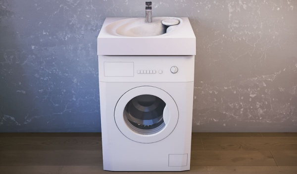 Раковина над стиральной машиной RAVAL Perla 60х55 Белая (Per.08.60/W)