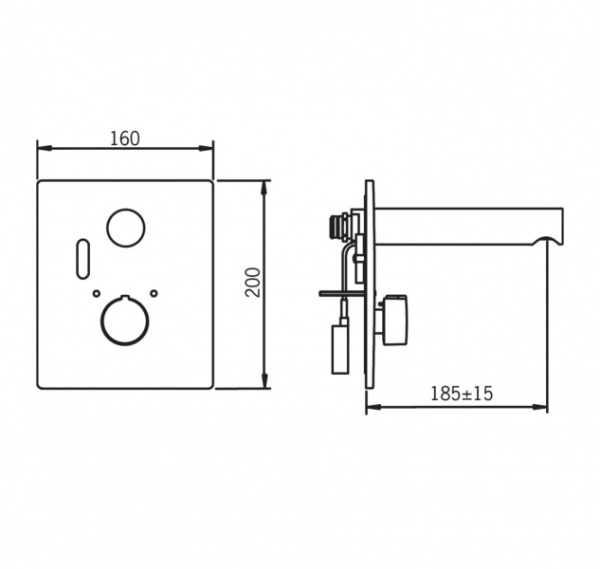 Панель смесителя для умывальника Oras Electra 6257C Панель смесителя для умывальника Oras Electra 6257C