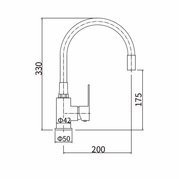 Смеситель для кухни FASHUN A54302-12 Смеситель для кухни FASHUN A54302-12
