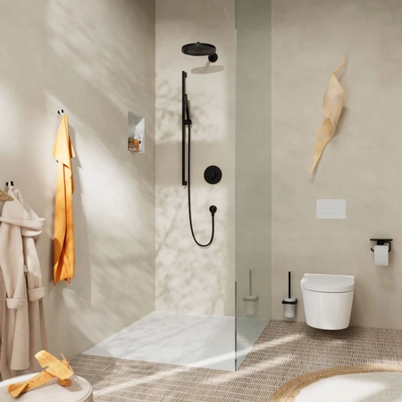 Душевой гарнитур Hansgrohe Pulsify S 1jet EcoSmart 24372670 черный матовый 