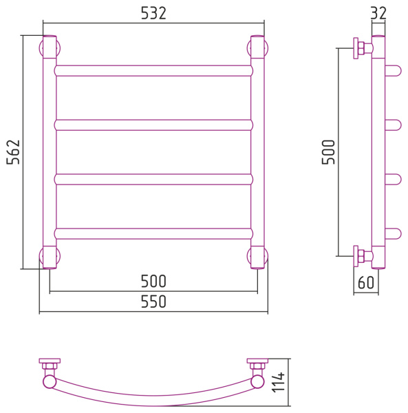 Полотенцесушитель Водяной Выгнутая Сунержа Галант + (50х50) Матовый Черный 31-0200-5050 Полотенцесушитель Водяной Выгнутая Сунержа Галант + (50х50) Матовый Черный 31-0200-5050