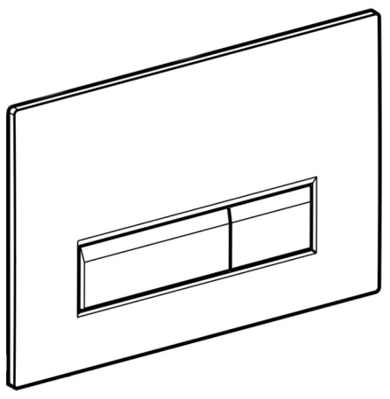 Смывная клавиша Geberit Sigma40, двойной смыв: белая, матированный алюминий 242.601.SI.1