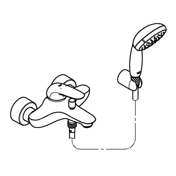 Смеситель однорычажный для ванны с душевым набором Grohe Eurostyle New 23729 003 (23729003) хром