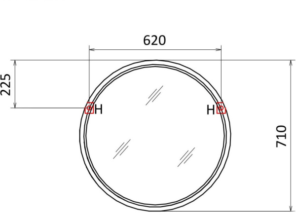 Зеркало Jorno Steal 77 Ste.02.77/B