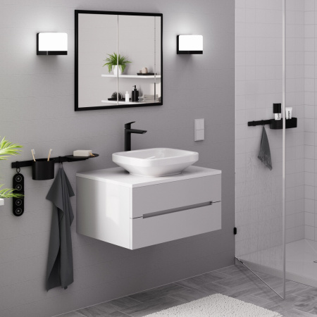 Смеситель для раковины с донным клапаном Hansgrohe Logis Fine 71257670 черный матовый