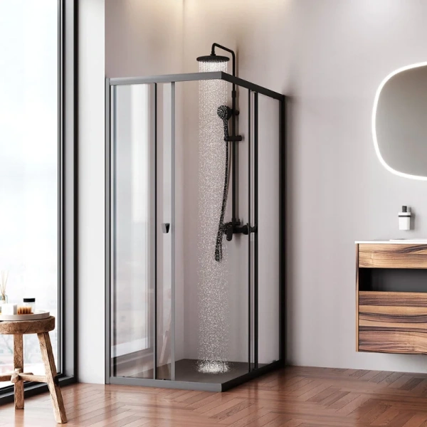 Душевой уголок (120х80) Am.Pm Sunny W87G-403-12080-BT черный матовый