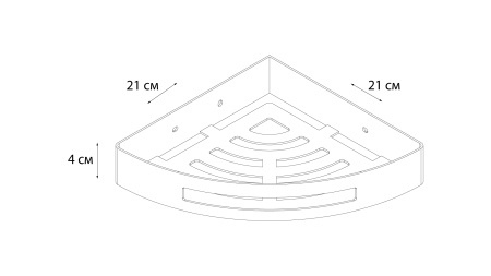 Полка FIXSEN Hotel угловая одноэтажная FX-31003A